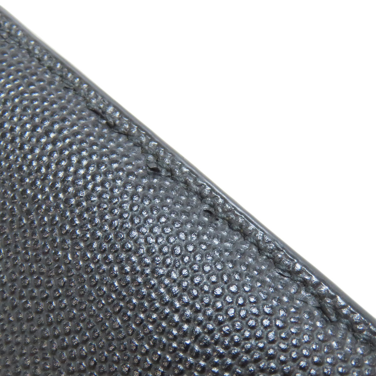 SAINT LAURENT Long Wallet Purse leather black Simple design mens Used Authentic