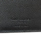 SAINT LAURENT Long Wallet Purse leather black Simple design mens Used Authentic