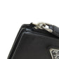 PRADA Bifold Wallet Safiano black logoMetal Women Used Authentic
