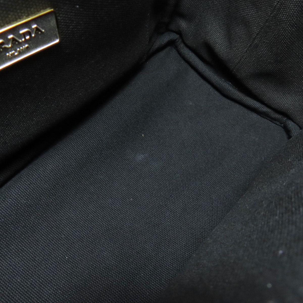 PRADA Handbag canvas black Canapa 2WAY Women Used Authentic