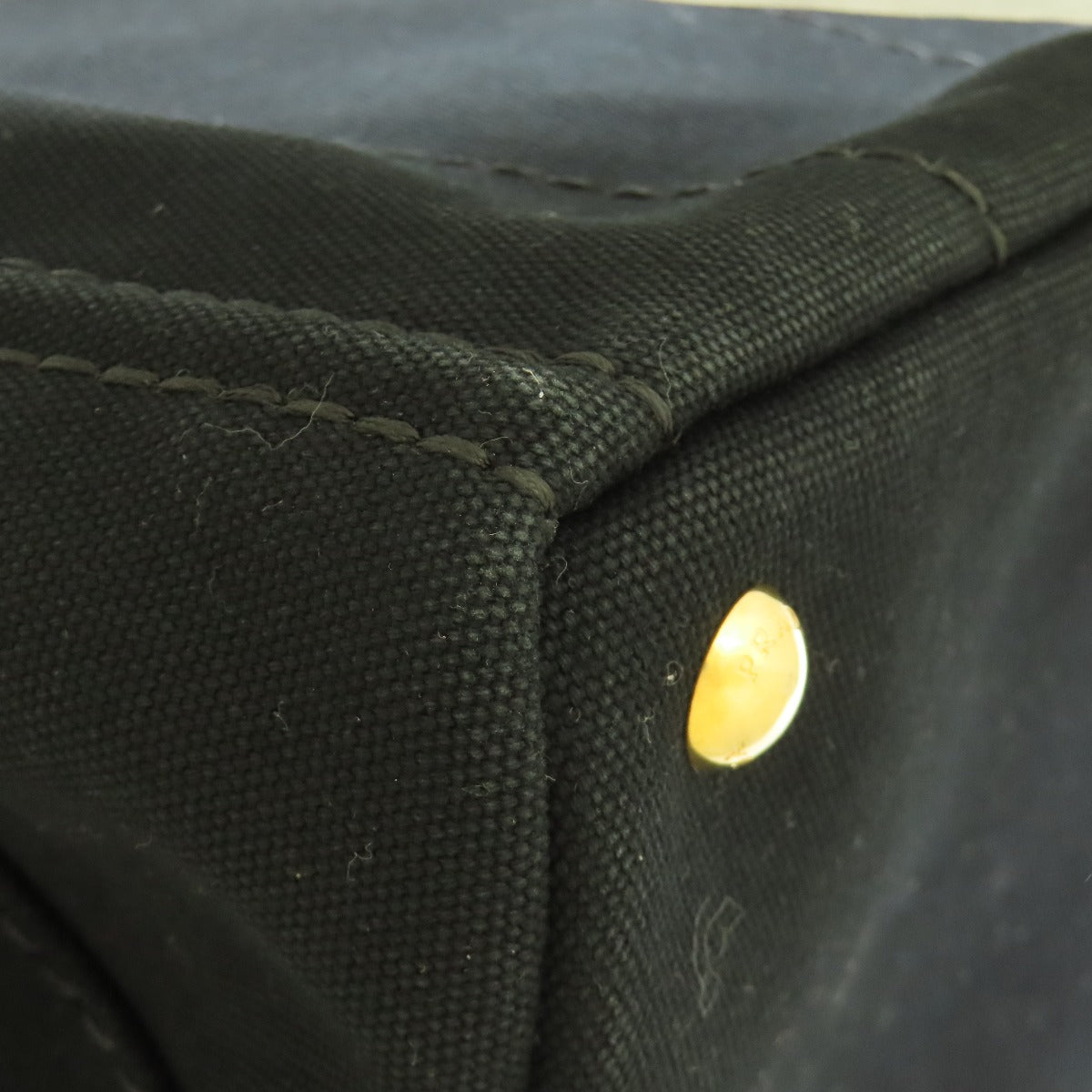 PRADA Handbag canvas black Canapa 2WAY Women Used Authentic