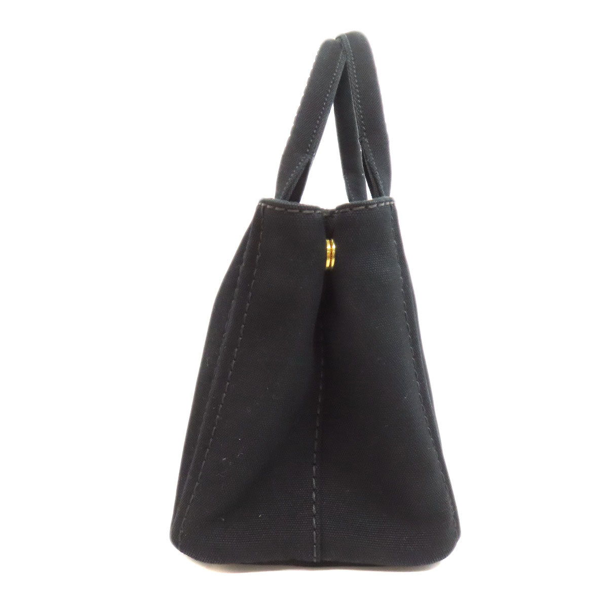 PRADA Handbag canvas black Canapa 2WAY Women Used Authentic