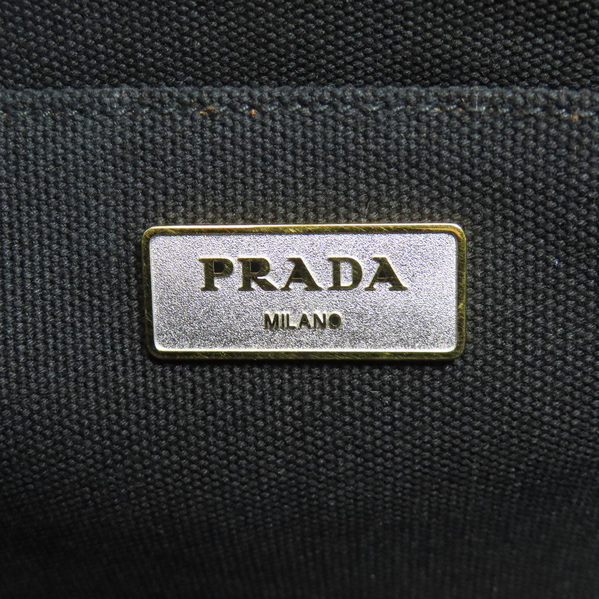 PRADA Handbag canvas black Canapa 2WAY Women Used Authentic