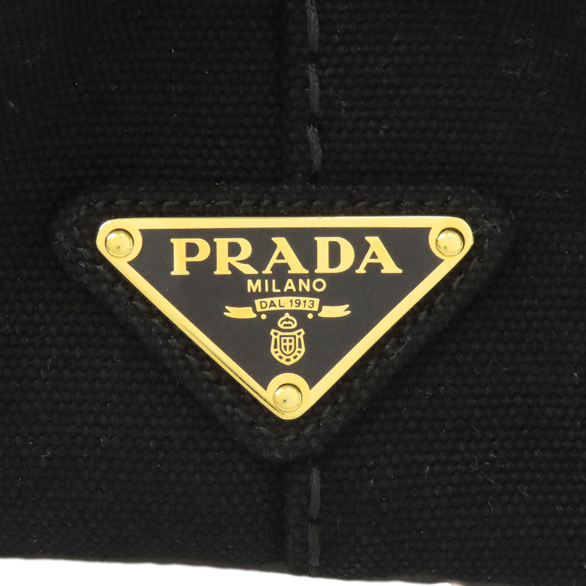 PRADA Handbag canvas black Canapa 2WAY Women Used Authentic
