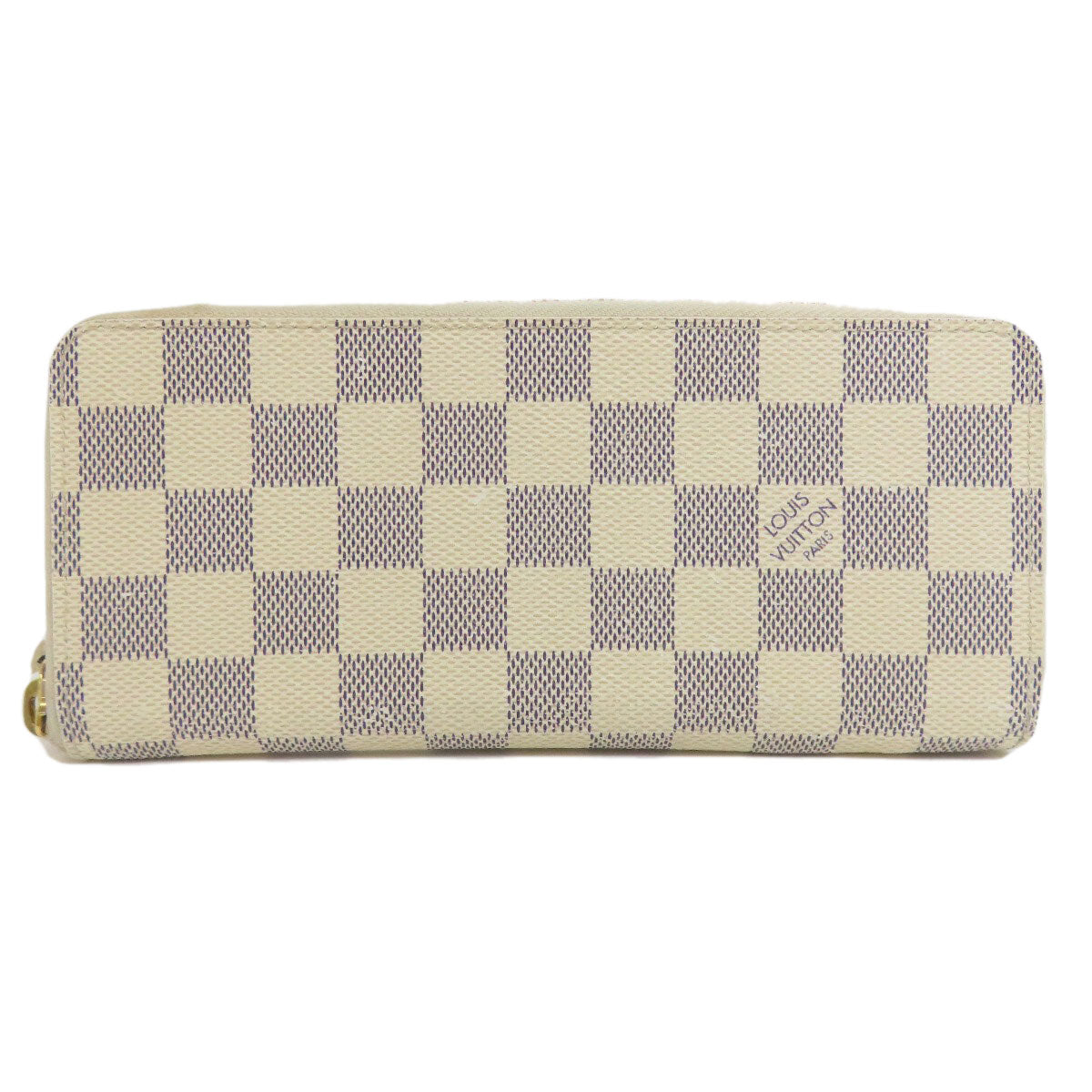 LOUIS VUITTON Long Wallet Purse N61210 Damier canvas white Portefeuille Clemence Women Used Authentic