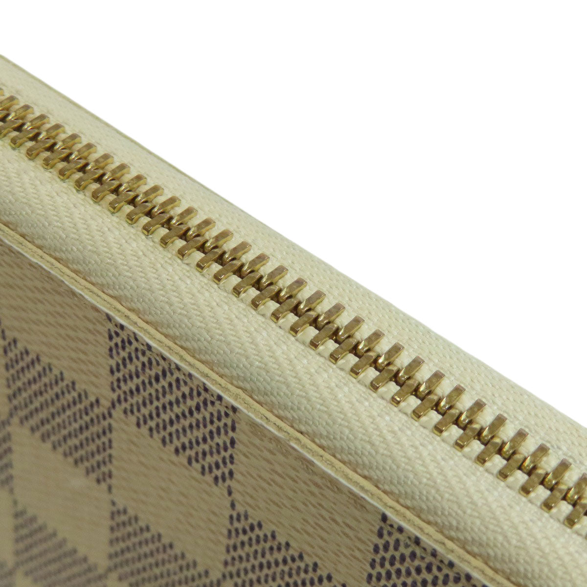 LOUIS VUITTON Long Wallet Purse N61210 Damier canvas white Portefeuille Clemence Women Used Authentic
