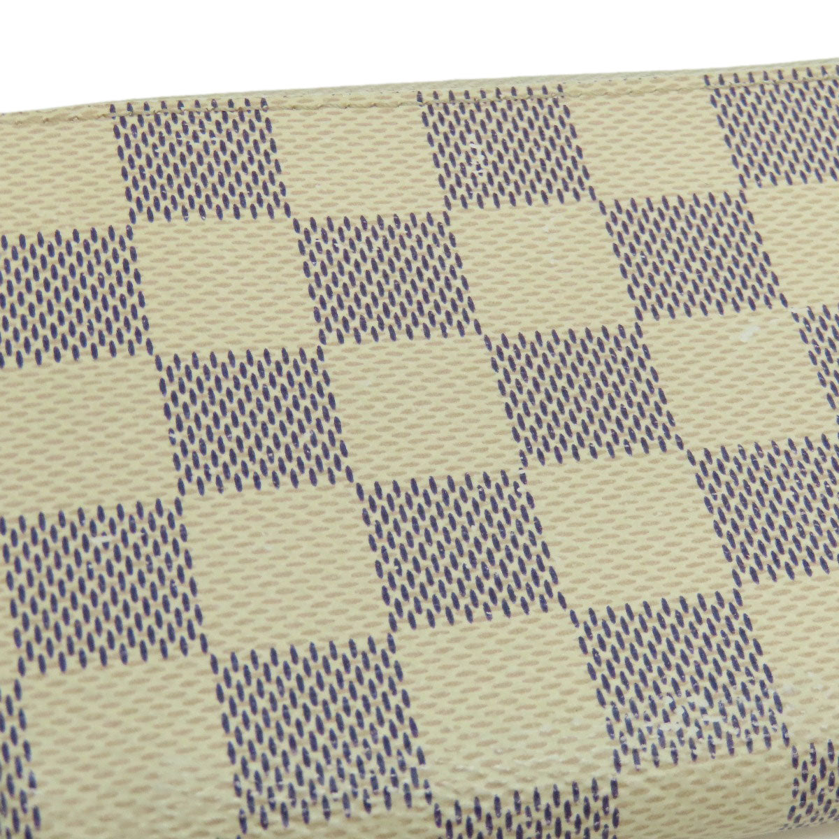 LOUIS VUITTON Long Wallet Purse N61210 Damier canvas white Portefeuille Clemence Women Used Authentic