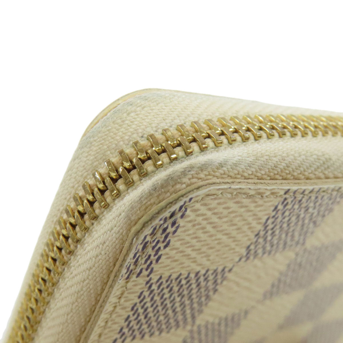 LOUIS VUITTON Long Wallet Purse N61210 Damier canvas white Portefeuille Clemence Women Used Authentic