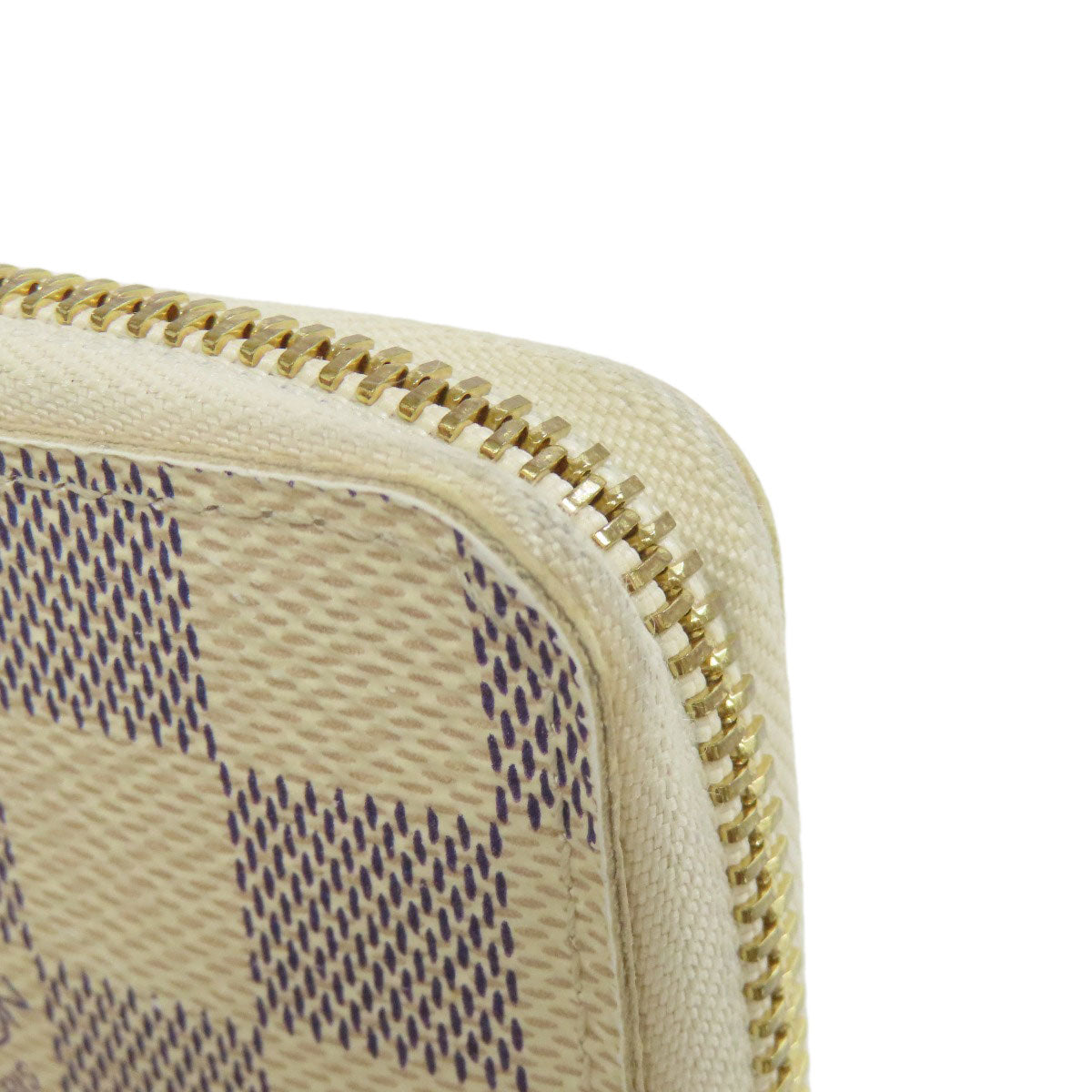 LOUIS VUITTON Long Wallet Purse N61210 Damier canvas white Portefeuille Clemence Women Used Authentic