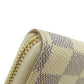 LOUIS VUITTON Long Wallet Purse N61210 Damier canvas white Portefeuille Clemence Women Used Authentic