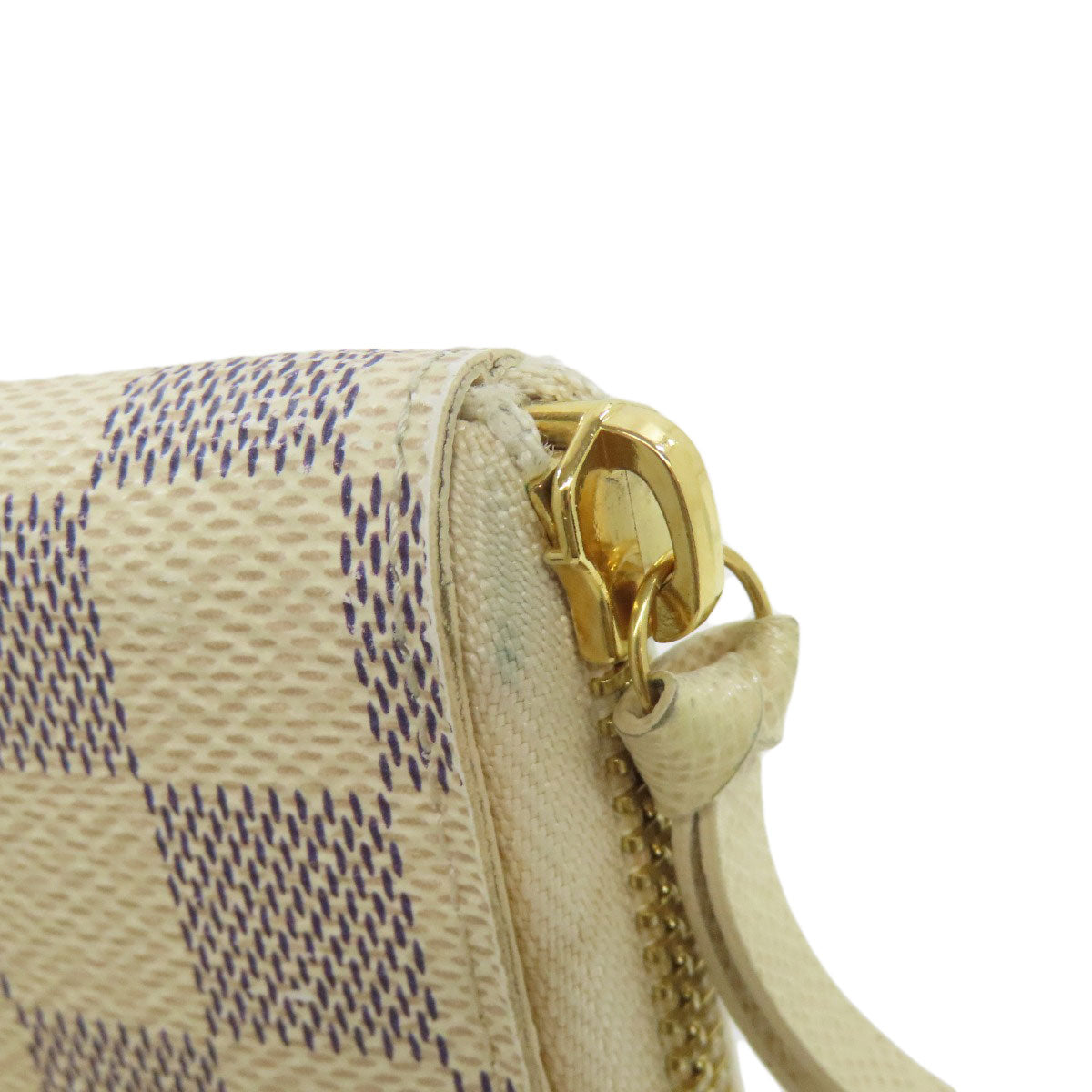 LOUIS VUITTON Long Wallet Purse N61210 Damier canvas white Portefeuille Clemence Women Used Authentic