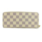 LOUIS VUITTON Long Wallet Purse N61210 Damier canvas white Portefeuille Clemence Women Used Authentic
