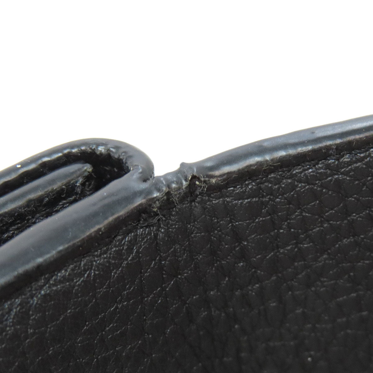 FENDI Bifold Wallet 7M0280 leather black logo Women Used Authentic