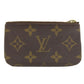 LOUIS VUITTON Coin case M62650 Monogram canvas Brown Pochette Kle Women Used Authentic