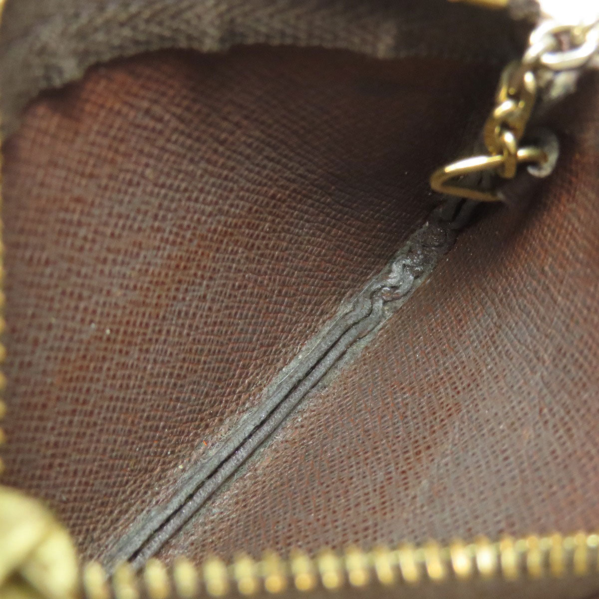 LOUIS VUITTON Coin case M62650 Monogram canvas Brown Pochette Kle Women Used Authentic