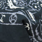CHANEL Cosmetics Pouch cotton black Paisley Pattern Silver Metal with Scrunchie