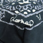 CHANEL Cosmetics Pouch cotton black Paisley Pattern Silver Metal with Scrunchie