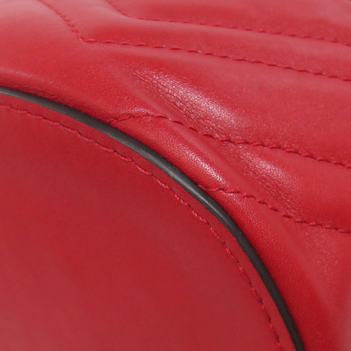 GUCCI Handbag 476674 Calfskin Red GG Marmont 2WAY