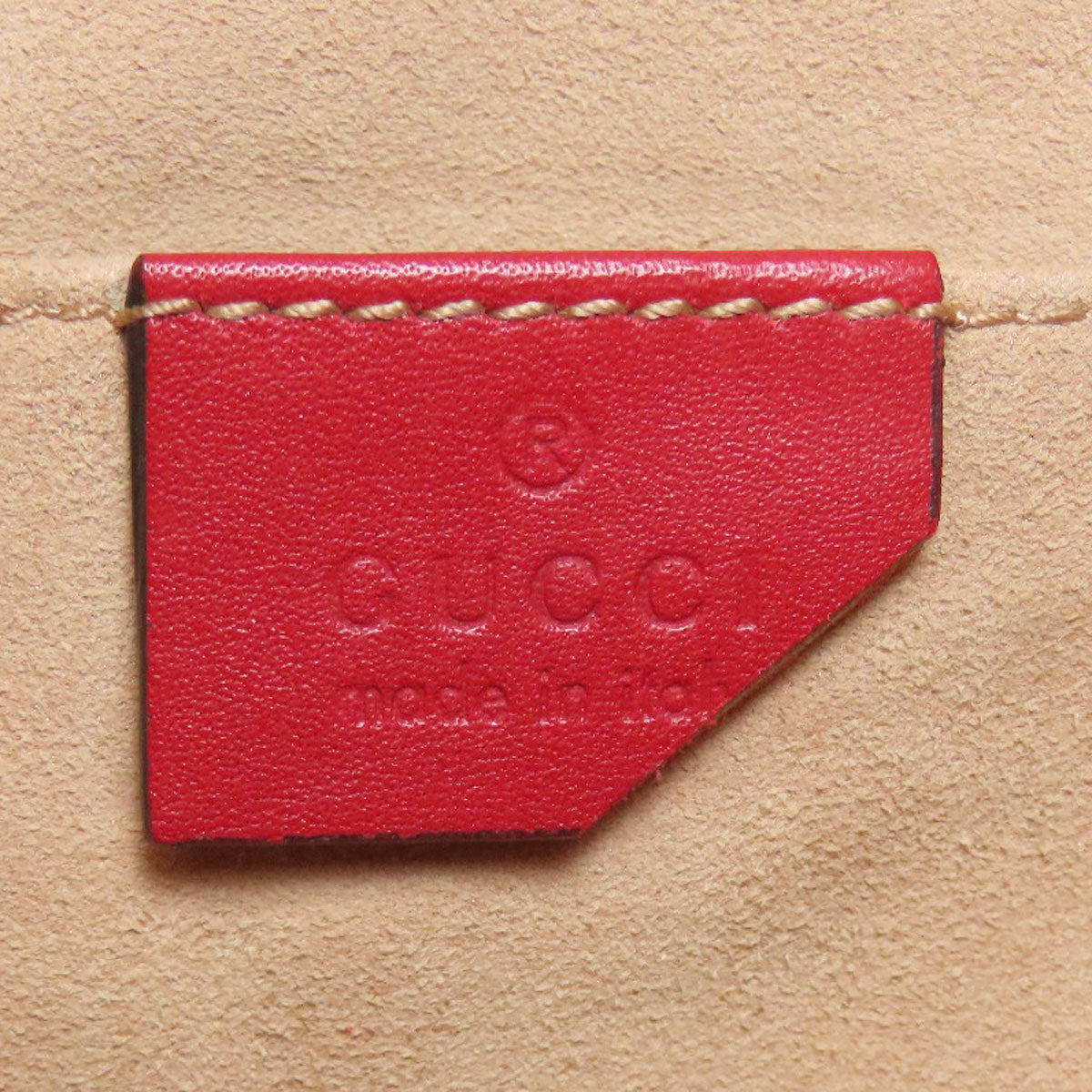 GUCCI Handbag 476674 Calfskin Red GG Marmont 2WAY