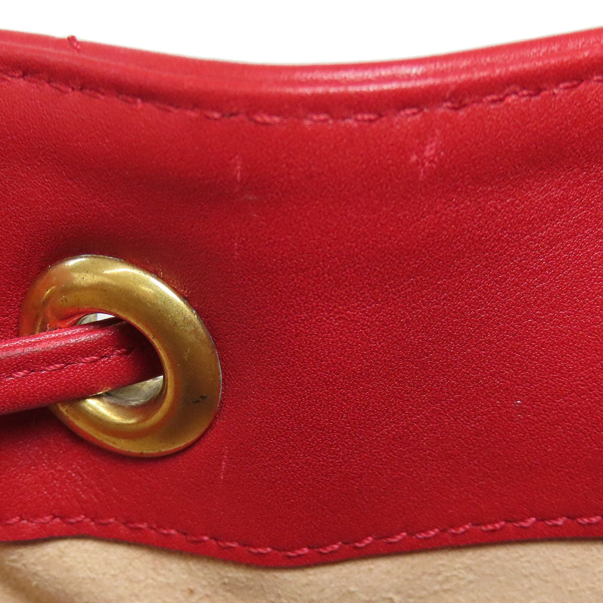 GUCCI Handbag 476674 Calfskin Red GG Marmont 2WAY