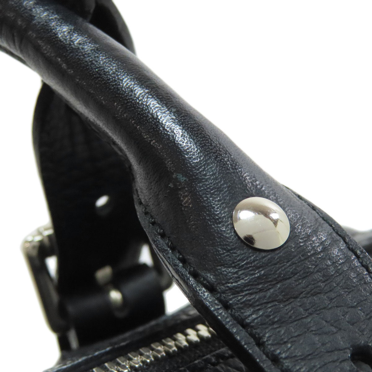 BURBERRY Tote Bag leather black Mini Boston Duffel bag