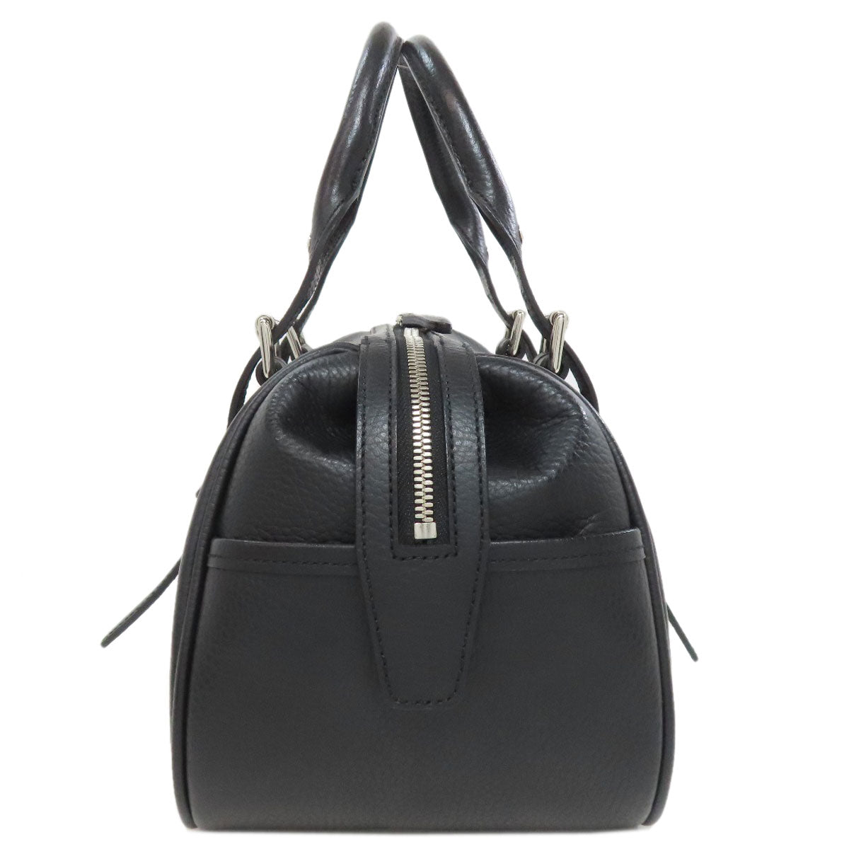 BURBERRY Tote Bag leather black Mini Boston Duffel bag