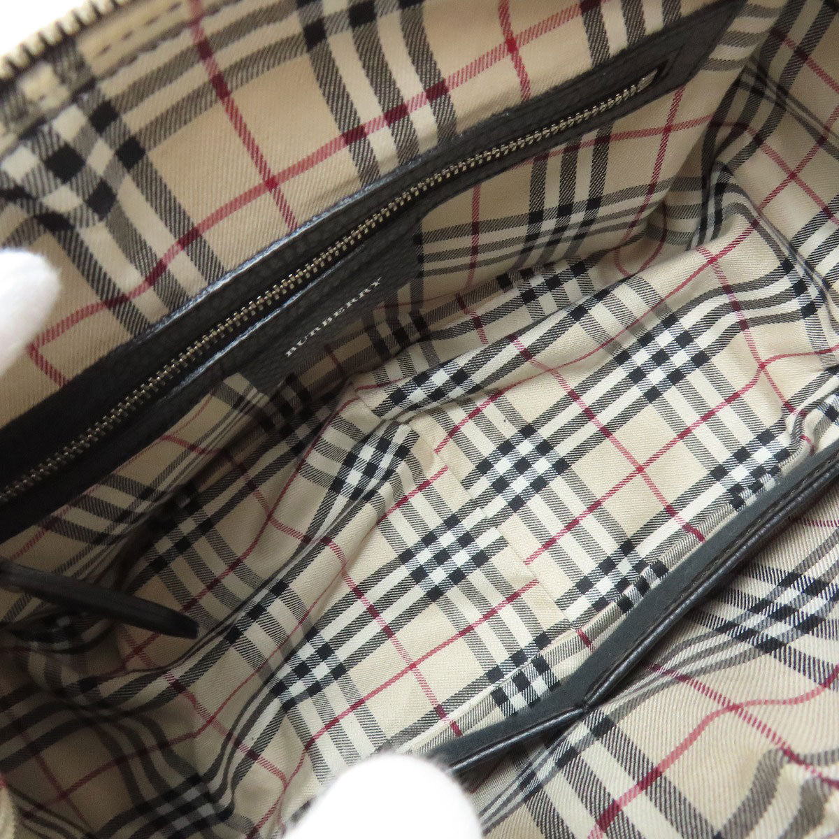 BURBERRY Tote Bag leather black Mini Boston Duffel bag