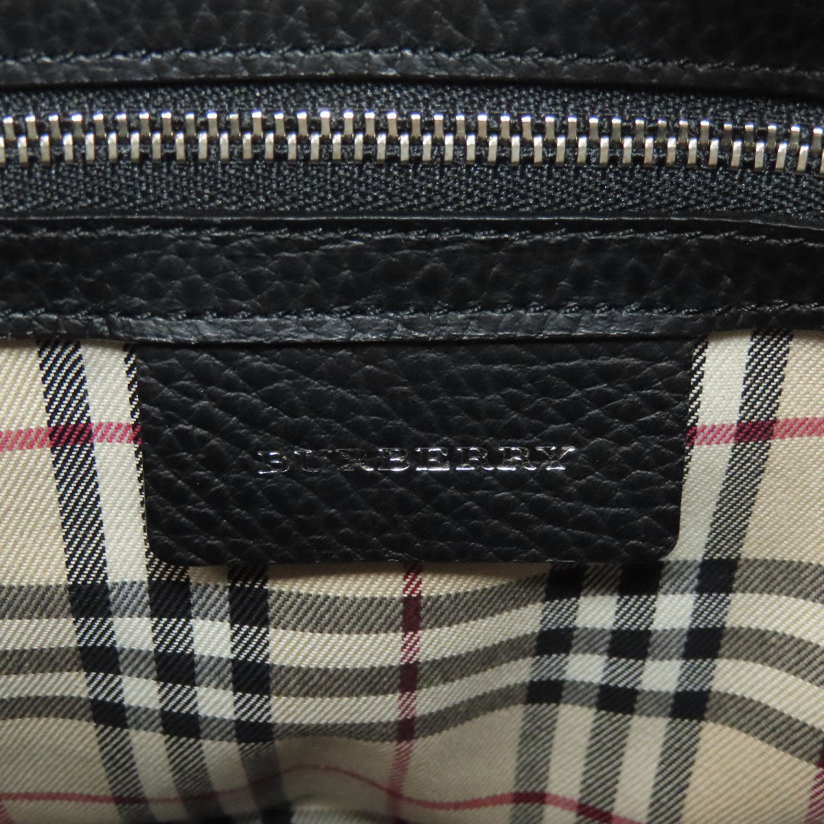 BURBERRY Tote Bag leather black Mini Boston Duffel bag