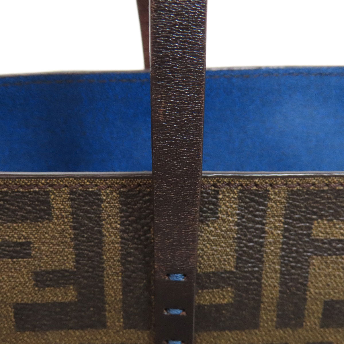 FENDI Tote Bag PVC Brown Zucca Pattern