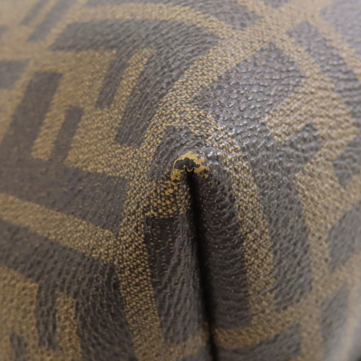 FENDI Tote Bag PVC Brown Zucca Pattern