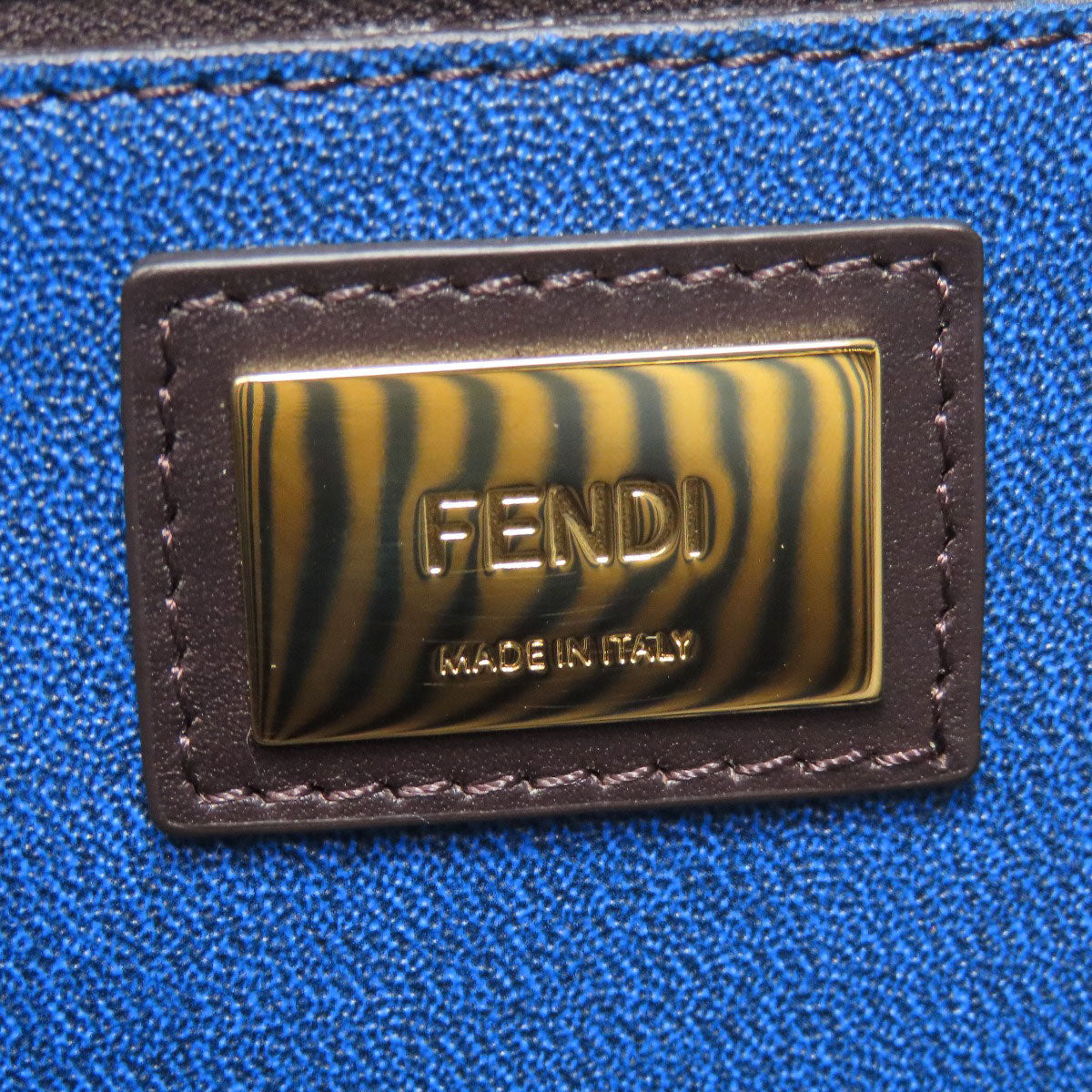 FENDI Tote Bag PVC Brown Zucca Pattern