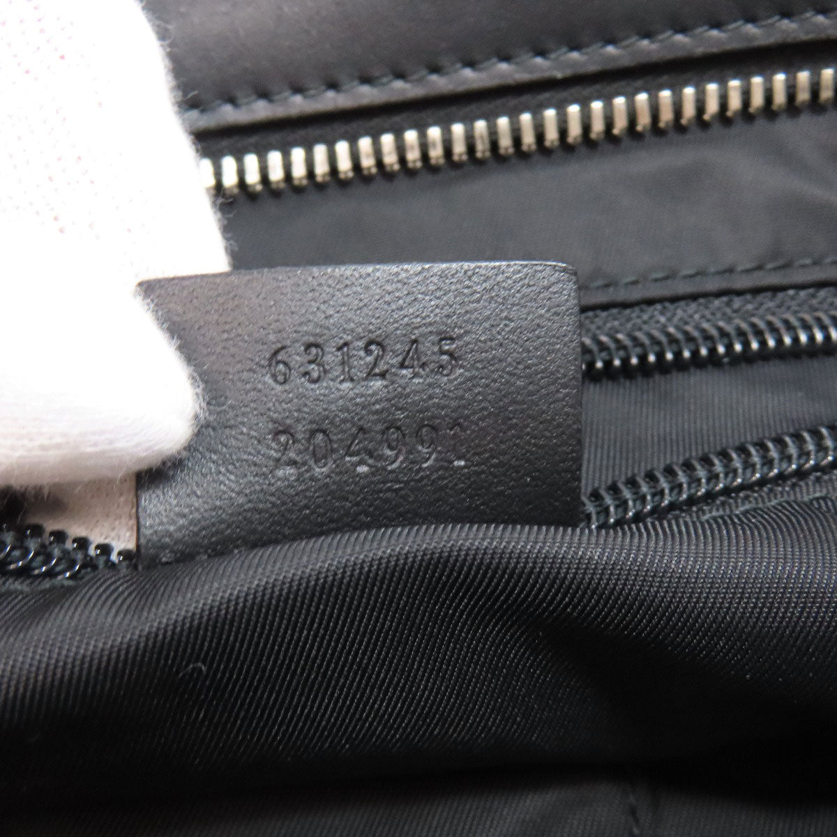 GUCCI Tote Bag 631245 canvas black Outlet sherry line Women Used Authentic