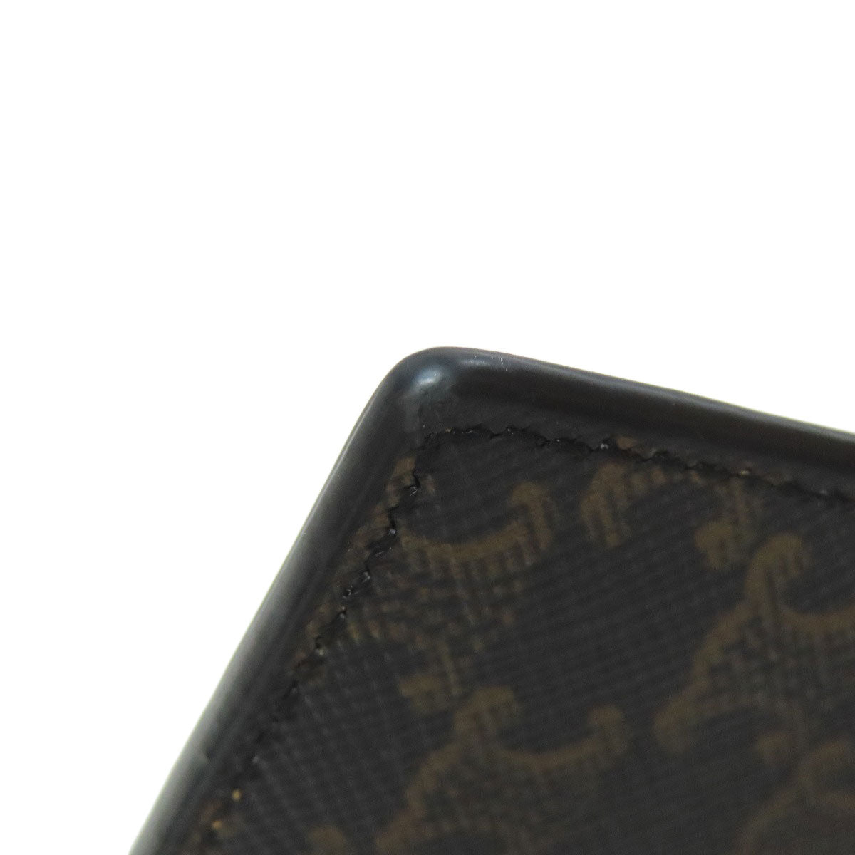 CELINE Coin case PVC black Triomphe mens Used Authentic