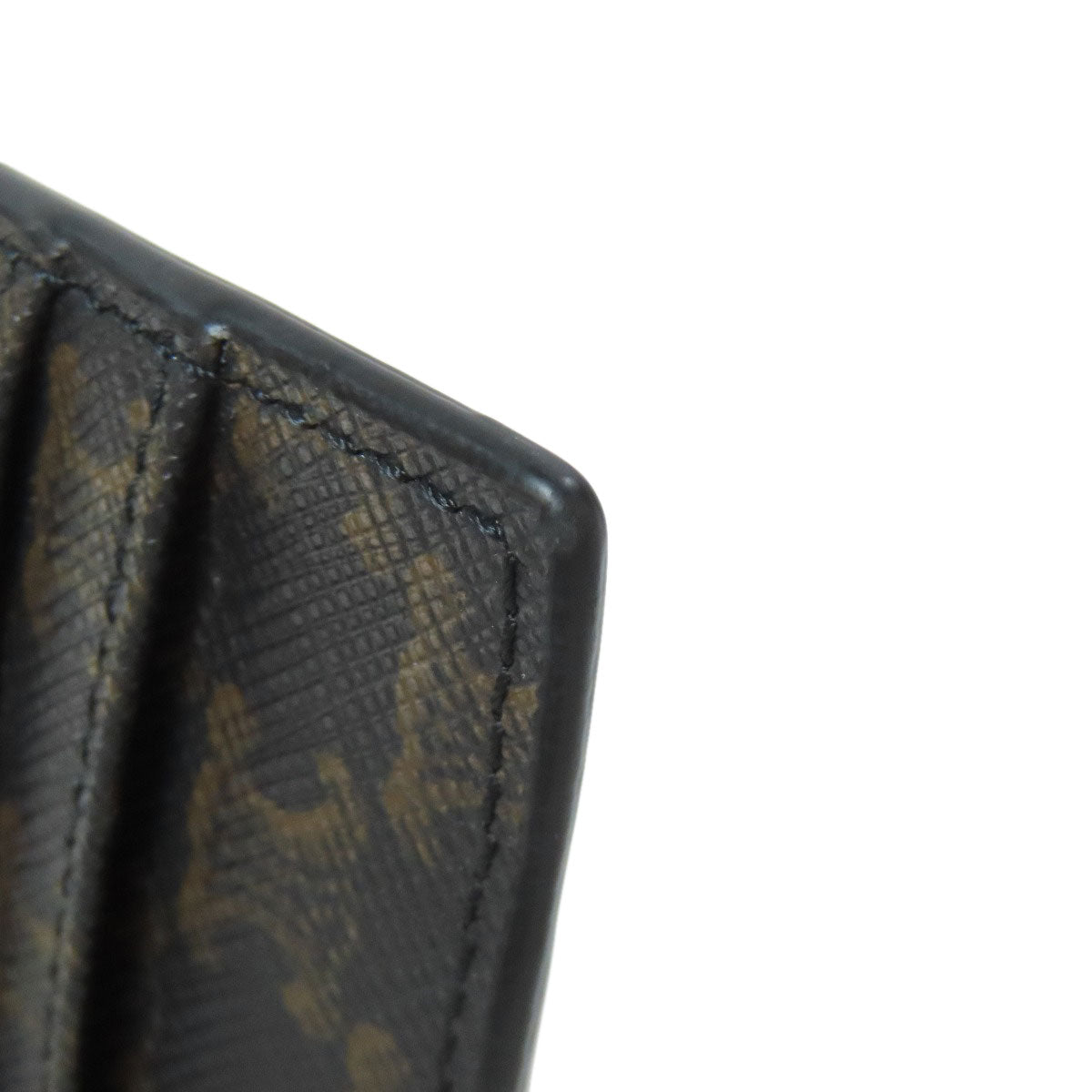 CELINE Coin case PVC black Triomphe mens Used Authentic