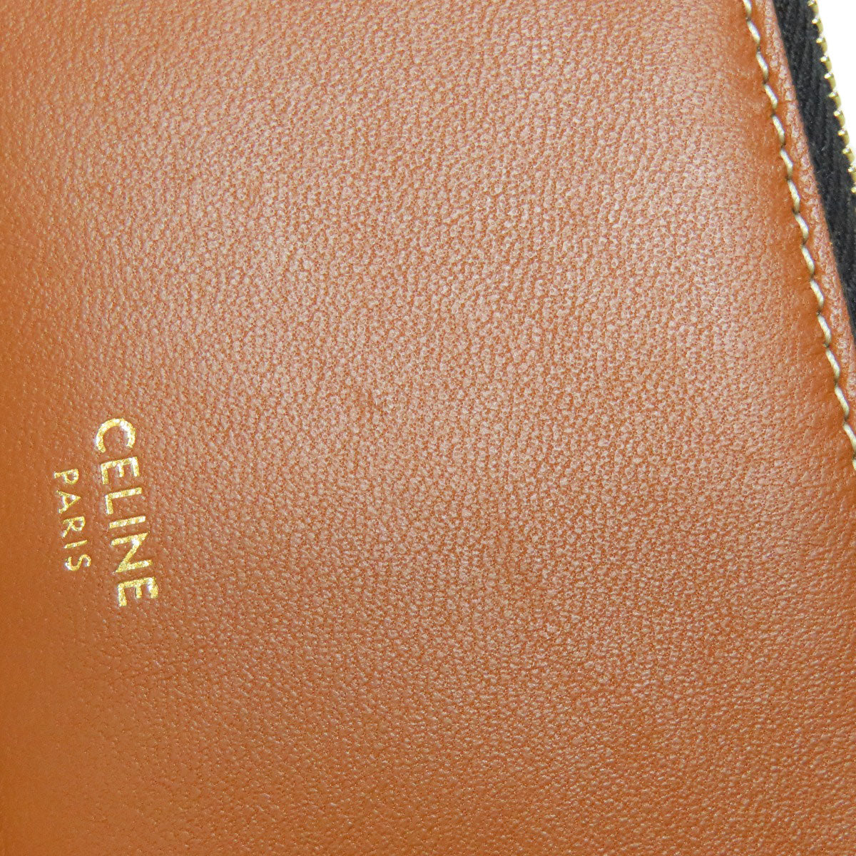 CELINE Coin case PVC black Triomphe mens Used Authentic