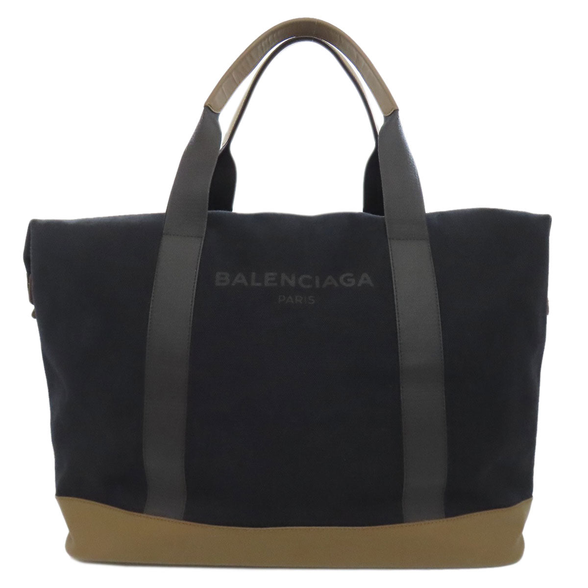 BALENCIAGA Boston Duffel bag 433672 canvas black logo Women Used Authentic
