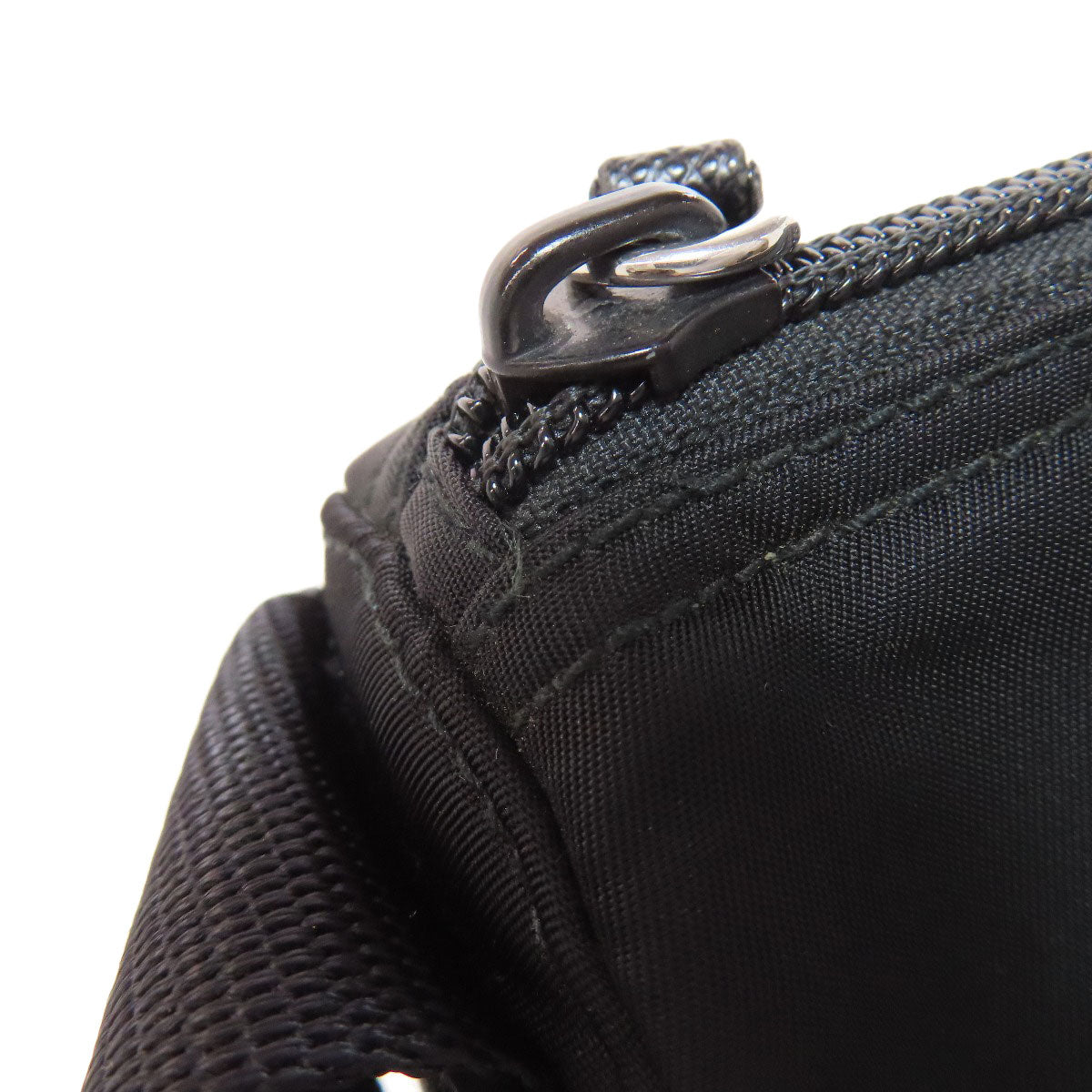 PRADA Shoulder Bag Nylon black logoMetal