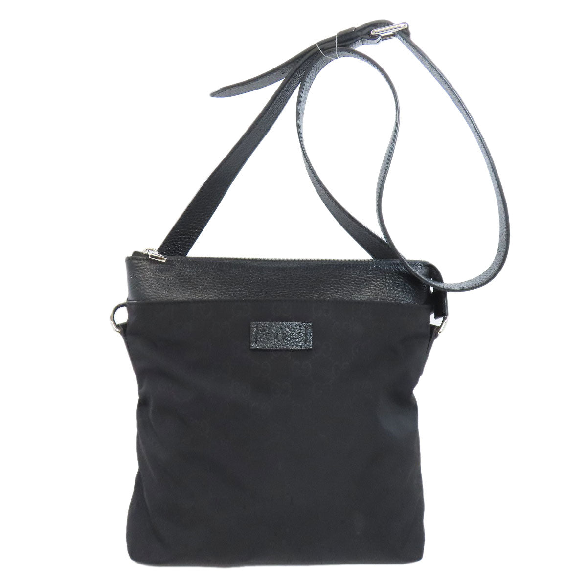 GUCCI Shoulder Bag 510342 Nylon black GG outlet Women Used Authentic