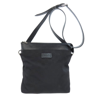 GUCCI Shoulder Bag 510342 Nylon black GG outlet Women Used Authentic