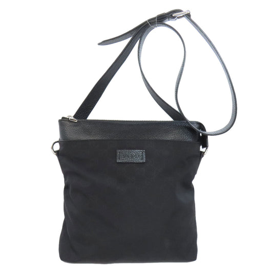 GUCCI Shoulder Bag 510342 Nylon black GG outlet Women Used Authentic