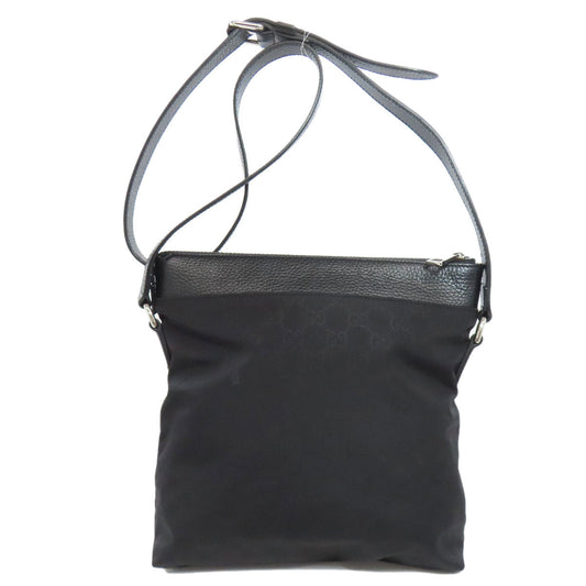 GUCCI Shoulder Bag 510342 Nylon black GG outlet Women Used Authentic