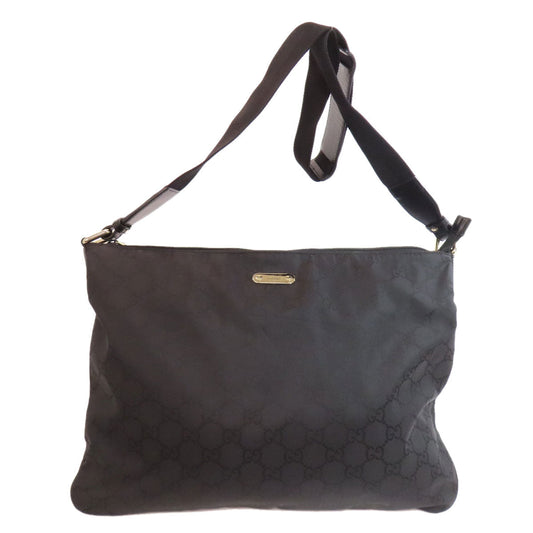 GUCCI Shoulder Bag 190628 Nylon black Outlet GG Women Used Authentic