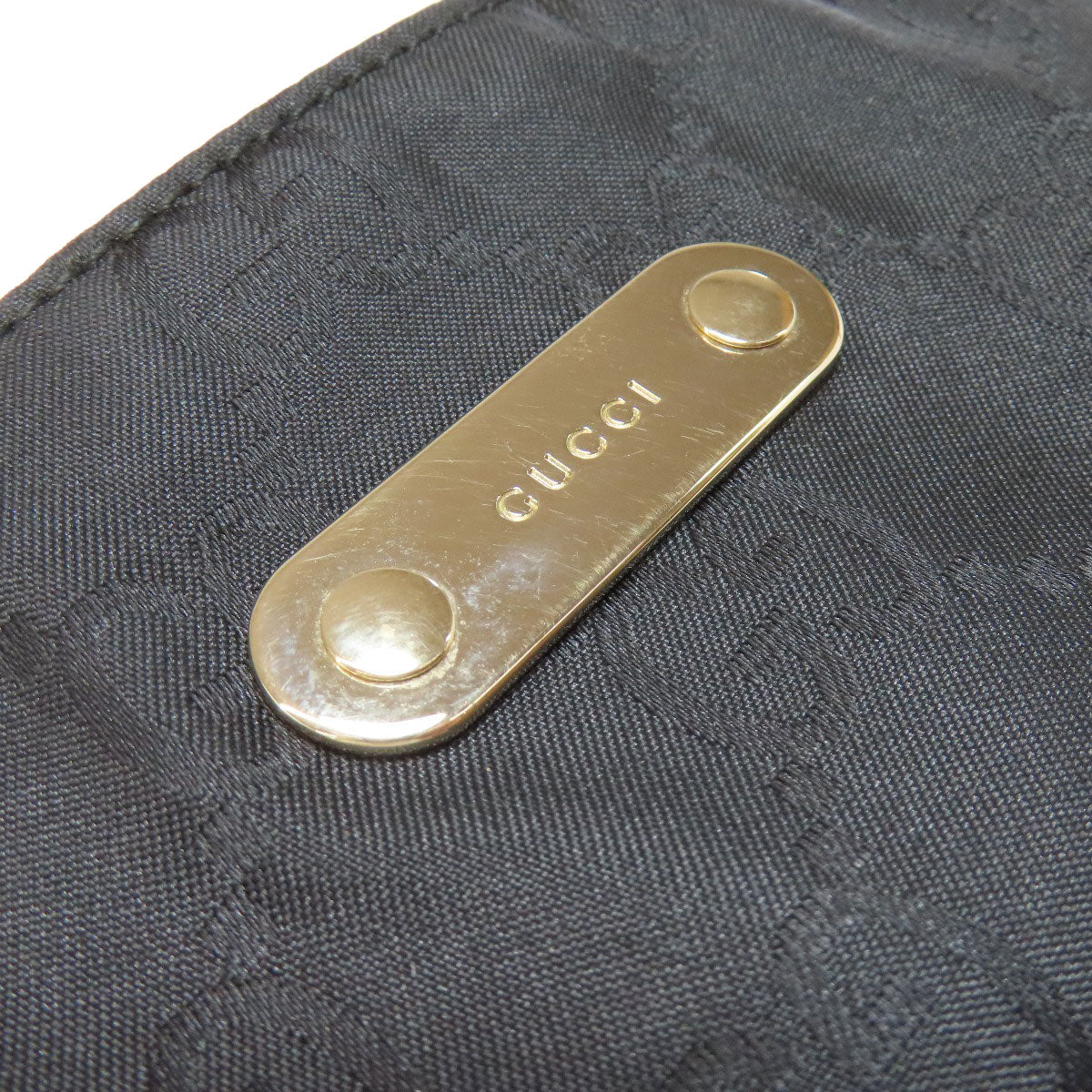 GUCCI Shoulder Bag 190628 Nylon black Outlet GG Women Used Authentic