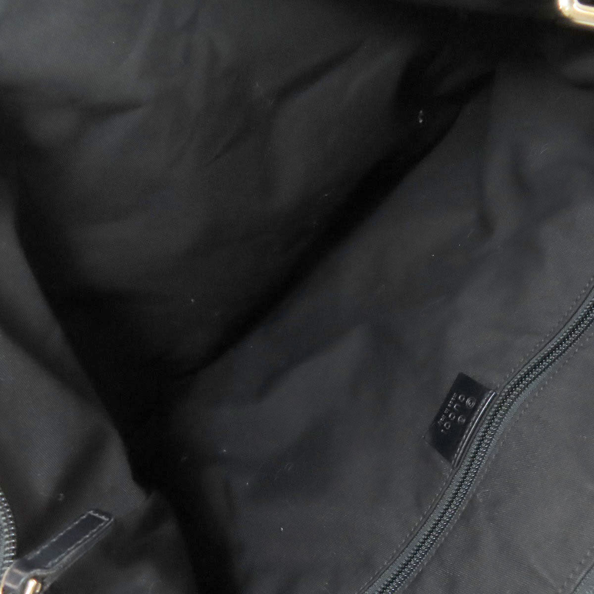 GUCCI Shoulder Bag 190628 Nylon black Outlet GG Women Used Authentic