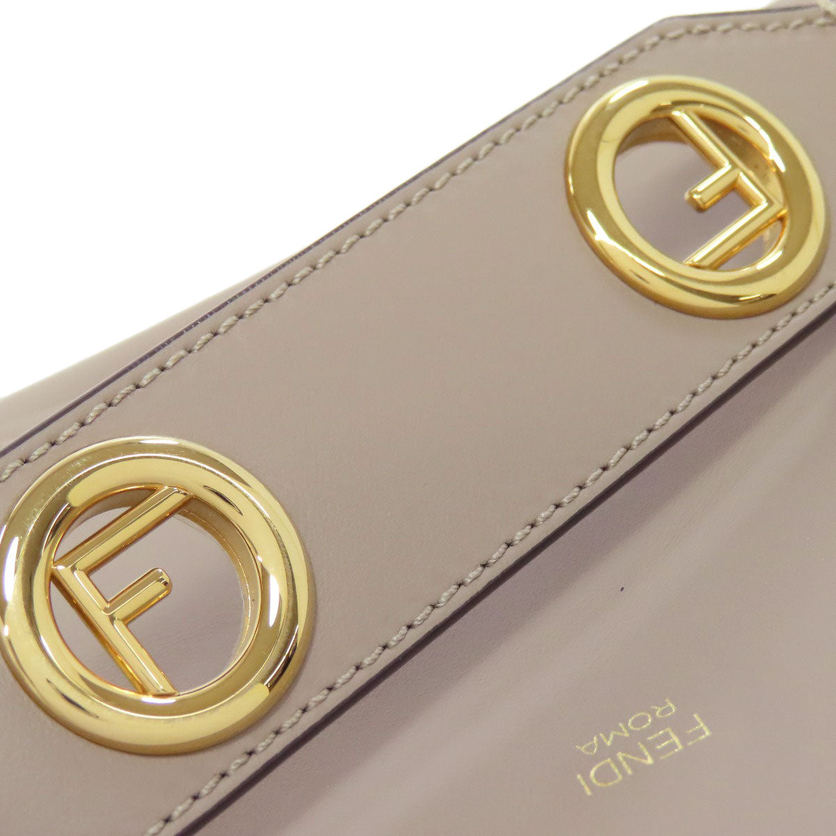 FENDI Shoulder Bag Calfskin gray Cam Women Used Authentic