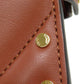 FENDI Shoulder Bag Calfskin Brown Flip Small 2WAY Women Used Authentic