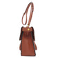 FENDI Shoulder Bag Calfskin Brown Flip Small 2WAY Women Used Authentic