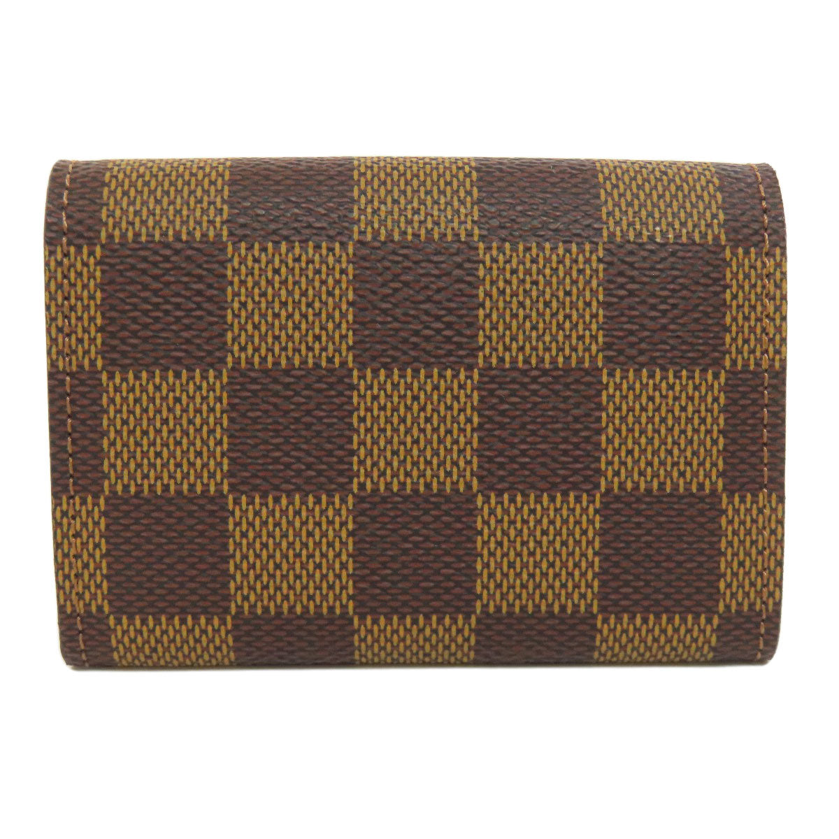 LOUIS VUITTON Coin case M61930 Damier canvas Brown Portonet Plat Women(Unisex) Used Authentic