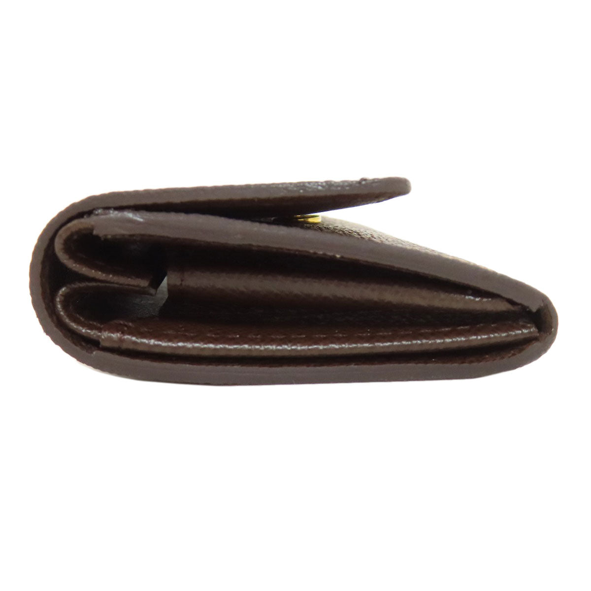 LOUIS VUITTON Coin case M61930 Damier canvas Brown Portonet Plat Women(Unisex) Used Authentic