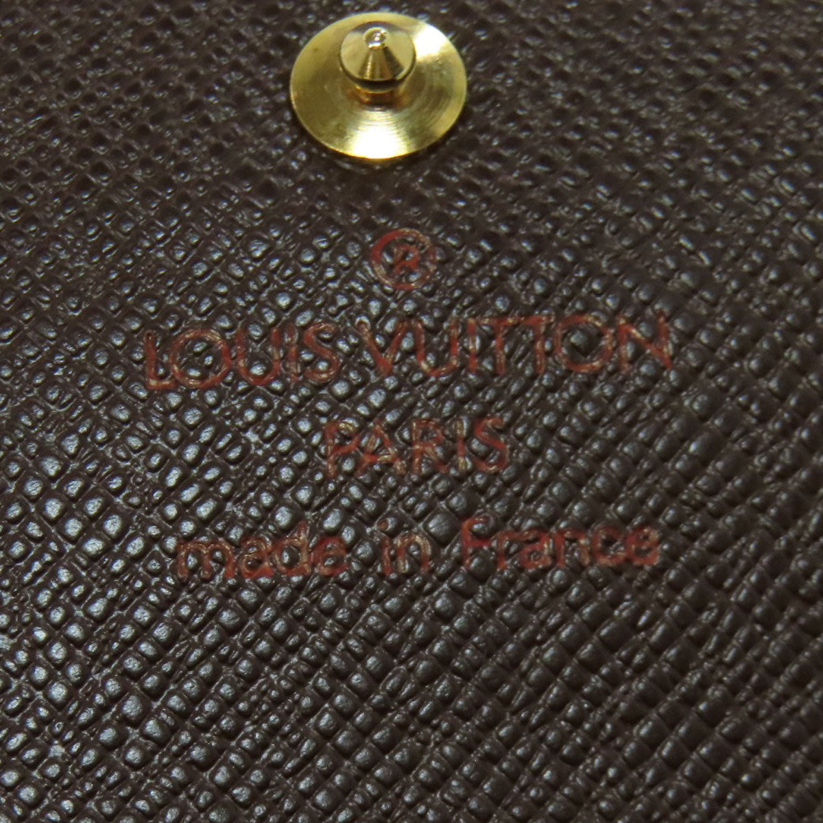 LOUIS VUITTON Coin case M61930 Damier canvas Brown Portonet Plat Women(Unisex) Used Authentic